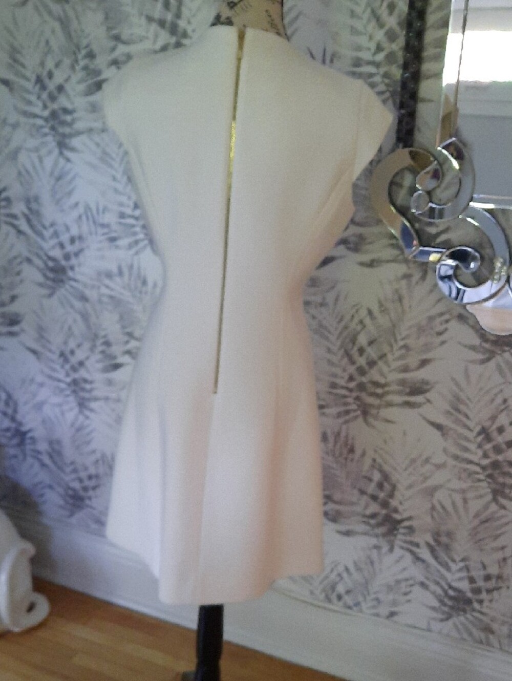 kate spade Cream Mini Dress with Black Waist Bow - Picture 2 of 6